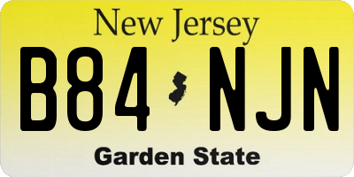 NJ license plate B84NJN