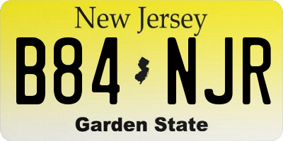 NJ license plate B84NJR