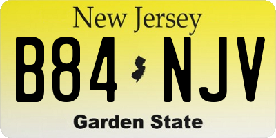 NJ license plate B84NJV