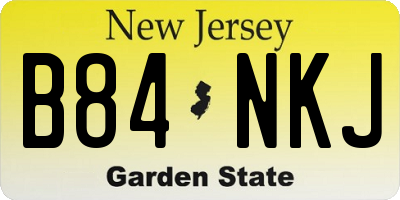 NJ license plate B84NKJ