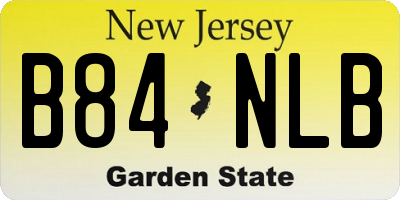 NJ license plate B84NLB