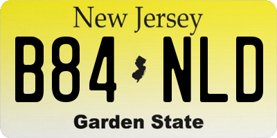 NJ license plate B84NLD