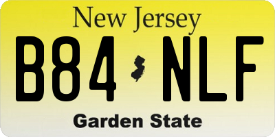 NJ license plate B84NLF