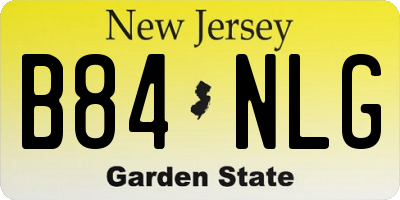 NJ license plate B84NLG
