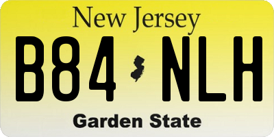 NJ license plate B84NLH