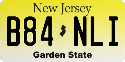 NJ license plate B84NLI