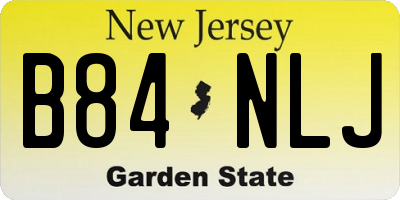 NJ license plate B84NLJ