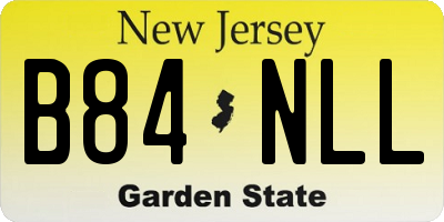 NJ license plate B84NLL