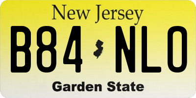 NJ license plate B84NLO