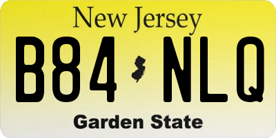 NJ license plate B84NLQ