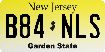 NJ license plate B84NLS