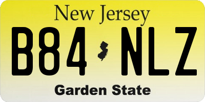 NJ license plate B84NLZ