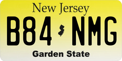 NJ license plate B84NMG