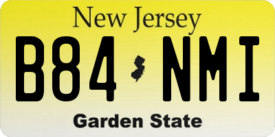 NJ license plate B84NMI
