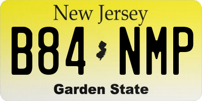 NJ license plate B84NMP