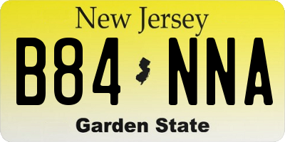 NJ license plate B84NNA