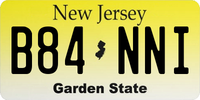 NJ license plate B84NNI