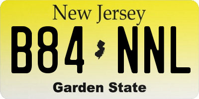 NJ license plate B84NNL