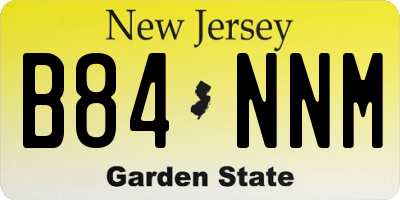 NJ license plate B84NNM