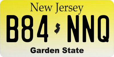 NJ license plate B84NNQ