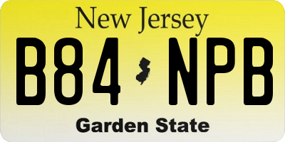 NJ license plate B84NPB