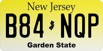 NJ license plate B84NQP
