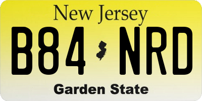NJ license plate B84NRD