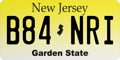 NJ license plate B84NRI