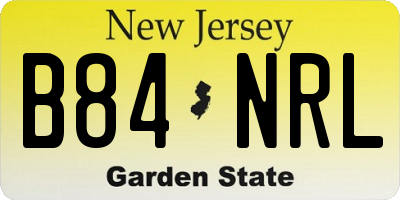 NJ license plate B84NRL