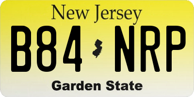 NJ license plate B84NRP