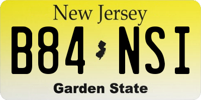 NJ license plate B84NSI