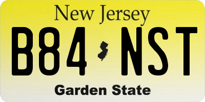 NJ license plate B84NST