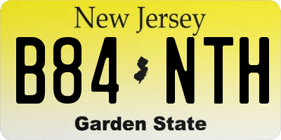 NJ license plate B84NTH