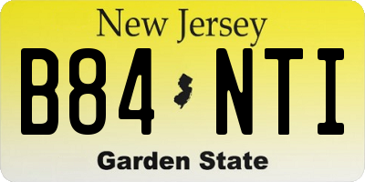 NJ license plate B84NTI