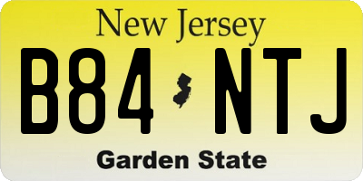 NJ license plate B84NTJ