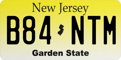 NJ license plate B84NTM