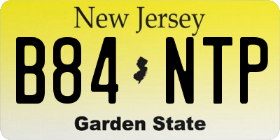 NJ license plate B84NTP