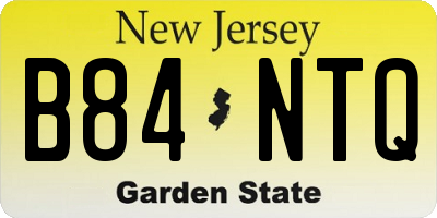 NJ license plate B84NTQ