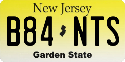 NJ license plate B84NTS
