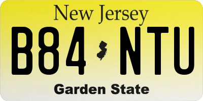 NJ license plate B84NTU