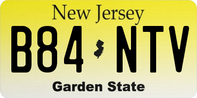 NJ license plate B84NTV