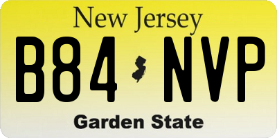 NJ license plate B84NVP