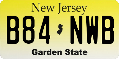 NJ license plate B84NWB