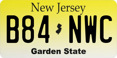 NJ license plate B84NWC