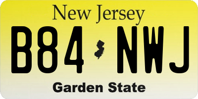 NJ license plate B84NWJ