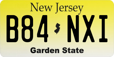 NJ license plate B84NXI