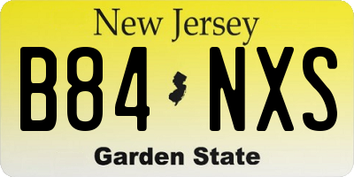 NJ license plate B84NXS