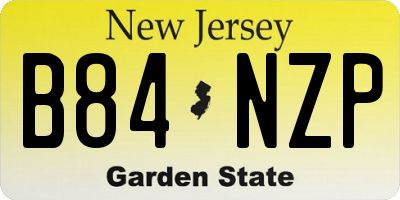 NJ license plate B84NZP