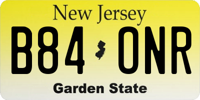 NJ license plate B84ONR