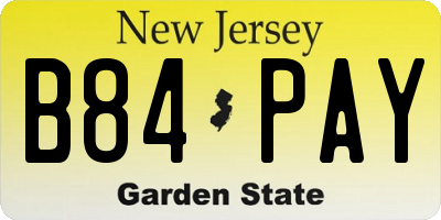NJ license plate B84PAY